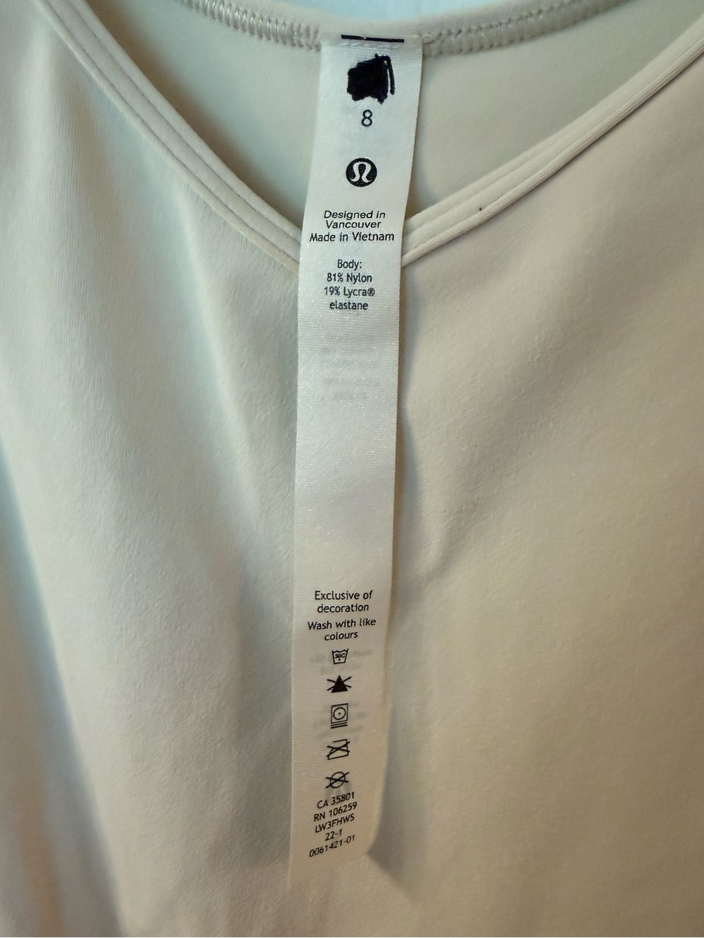🤍 Lululemon Align Long Sleeve Shirt Natural Ivory Size 8 NWOT - Picture 10 of 14